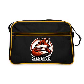 Zero Given - Fuchs Illustration - Retro Tasche - Schwarz/Gold - Vorne