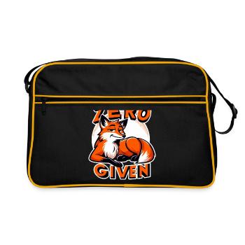 Zero Given - Fuchs Illustration - Retro Tasche - Schwarz/Gold - Vorne