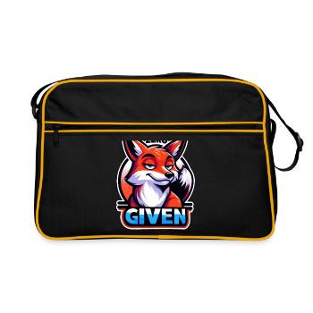 Zero Given - Fuchs Illustration - Retro Tasche - Schwarz/Gold - Vorne