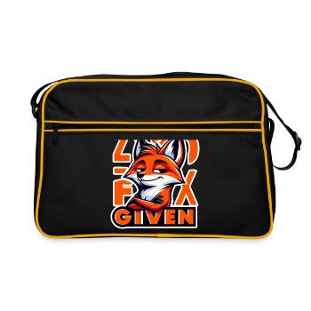 Zero Given - Fuchs Illustration - Retro Tasche - Schwarz/Gold - Vorne