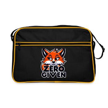 Zero Given - Fuchs Illustration - Retro Tasche - Schwarz/Gold - Vorne
