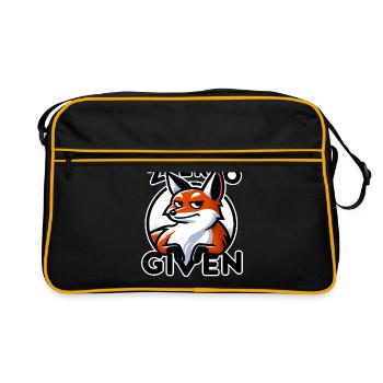 Zero Given - Fuchs Illustration - Retro Tasche - Schwarz/Gold - Vorne
