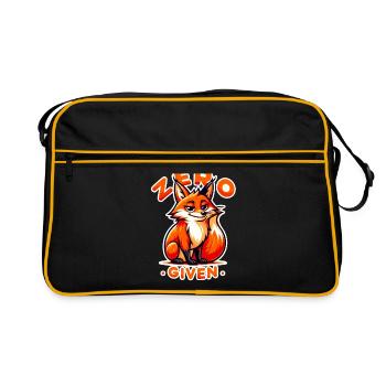 Zero Given - Fuchs Illustration - Retro Tasche - Schwarz/Gold - Vorne