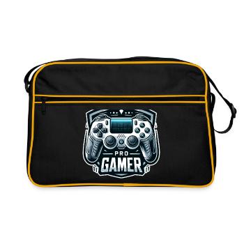 Pro Gamer - Illustration de la manette - Sac Retro - noir/or - Devant