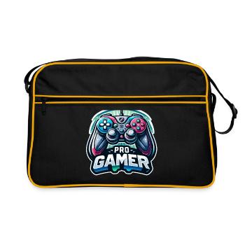 Pro Gamer - Controller Illustration - Retro Bag - black/gold - Front