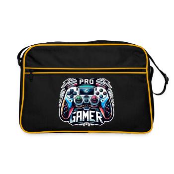 Pro Gamer - Illustration de la manette - Sac Retro - noir/or - Devant