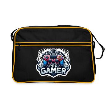 Pro Gamer - Illustration de la manette - Sac Retro - noir/or - Devant