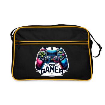 Pro Gamer - Illustration de la manette - Sac Retro - noir/or - Devant