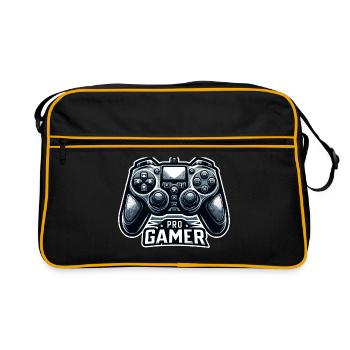 Pro Gamer - Illustration de la manette - Sac Retro - noir/or - Devant