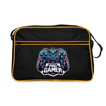 Pro Gamer - Illustration de la manette - Sac Retro - noir/or - Devant