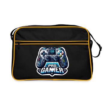 Pro Gamer - Illustration de la manette - Sac Retro - noir/or - Devant
