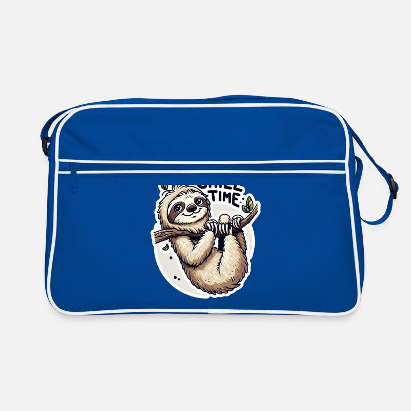 Chill Time - Faultier Illustration Retro Tasche