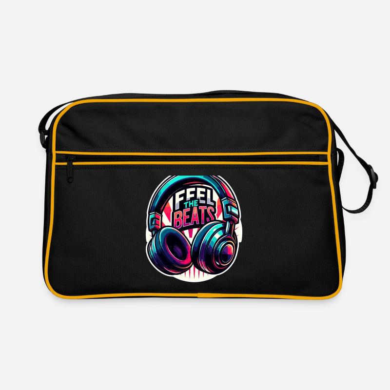 Ressentez les rythmes - Illustration d'un casque Sac Retro