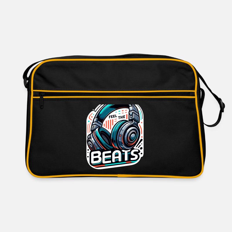 Ressentez les rythmes - Illustration d'un casque Sac Retro