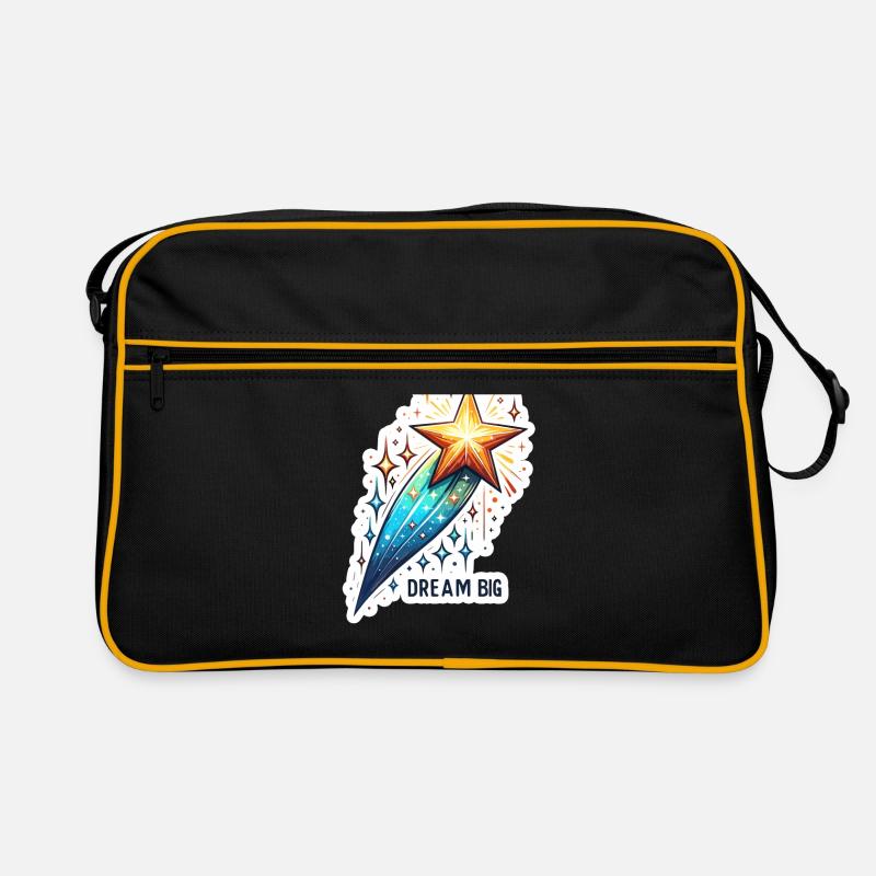 Dream Big - Shooting Star Illustration Retro Bag