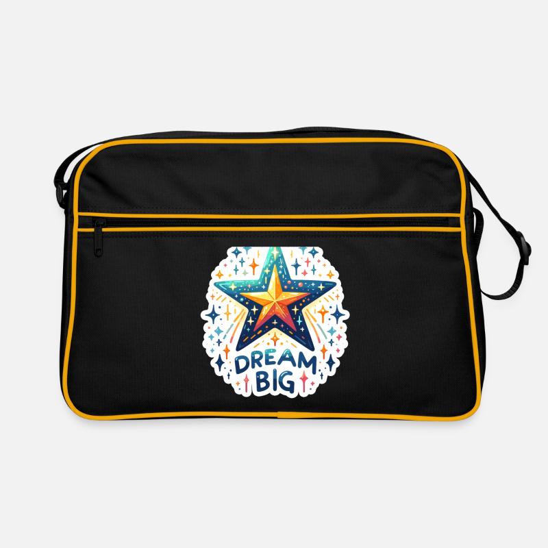 Dream Big - Shooting Star Illustration Retro Bag