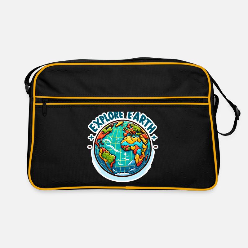 Explorer la Terre - Erde Illustration Sac Retro