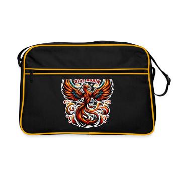 Rise Again - Illustration de Phénix - Sac Retro - noir/or - Devant