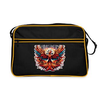 Rise Again - Illustration de Phénix - Sac Retro - noir/or - Devant
