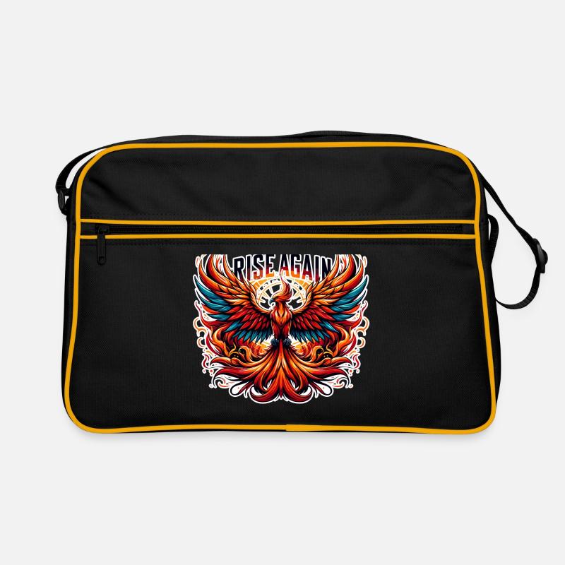 Rise Again - Phönix Illustration Retro Tasche