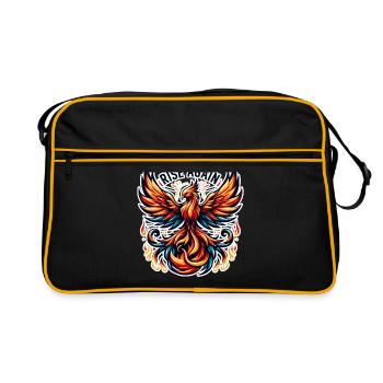 Rise Again - Illustration de Phénix - Sac Retro - noir/or - Devant