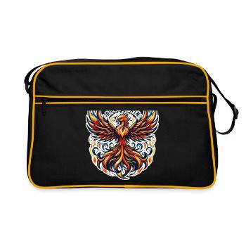 Rise Again - Illustration de Phénix - Sac Retro - noir/or - Devant