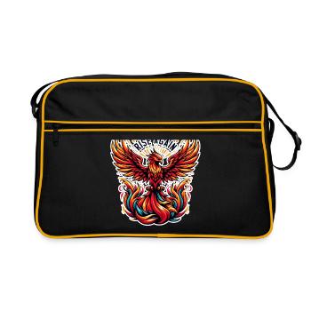 Rise Again - Illustration de Phénix - Sac Retro - noir/or - Devant