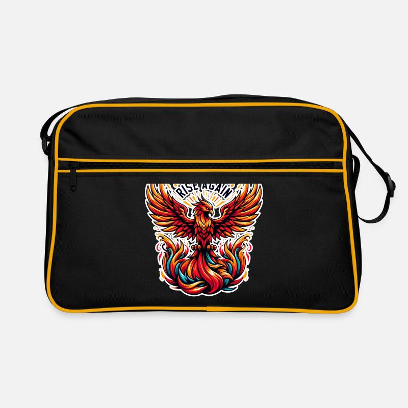 Rise Again - Phönix Illustration Retro Tasche