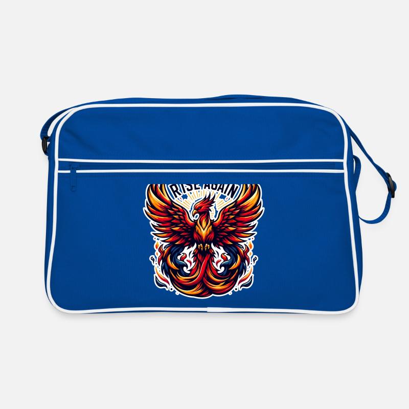 Rise Again - Phönix Illustration Retro Tasche