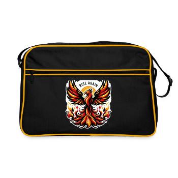 Rise Again - Illustration de Phénix - Sac Retro - noir/or - Devant
