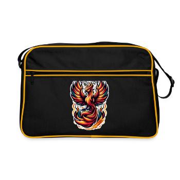 Rise Again - Illustration de Phénix - Sac Retro - noir/or - Devant