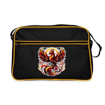 Rise Again - Illustration de Phénix - Sac Retro - noir/or - Devant