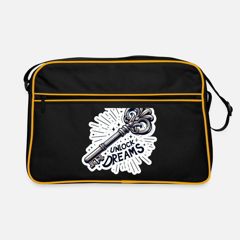 Déverrouiller les rêves - Illustration clé Sac Retro