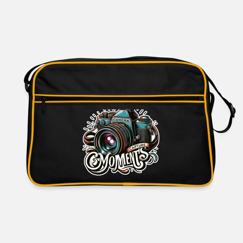 Capture Moments - Camera Illustration Retro Bag