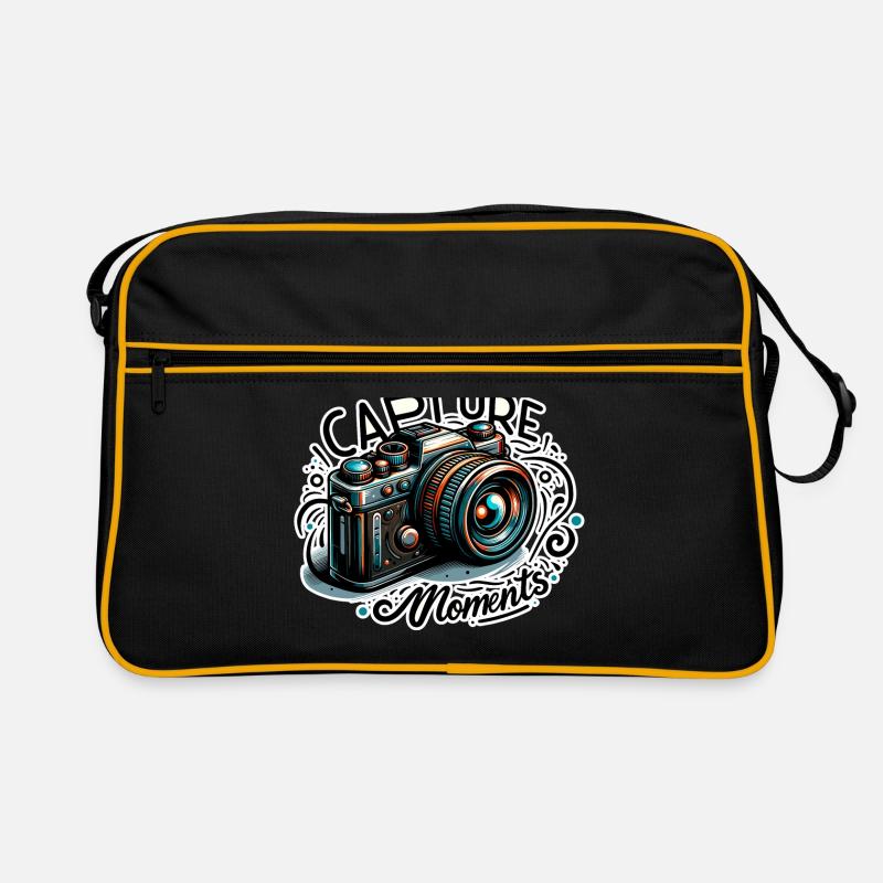 Capture Moments - Camera Illustration Retro Bag