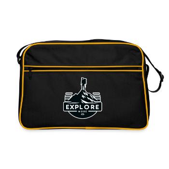 Explore more - Wanderer - Retro Bag - black/gold - Front