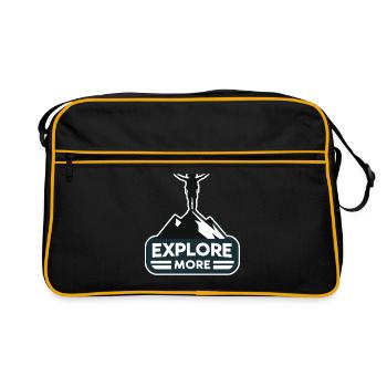 Explore more - Wanderer - Retro Bag - black/gold - Front