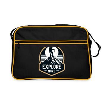 Explore more - Wanderer - Retro Bag - black/gold - Front