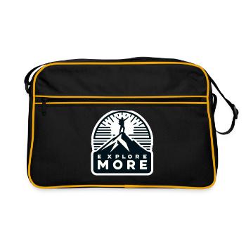 Explore more - Wanderer - Retro Bag - black/gold - Front