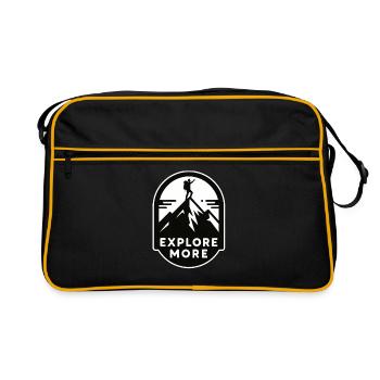 Explore more - Wanderer - Retro Bag - black/gold - Front