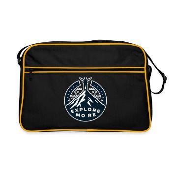 Explore more - Wanderer - Retro Bag - black/gold - Front