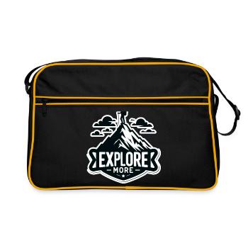 Explore more - Wanderer - Retro Bag - black/gold - Front