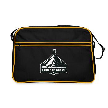 Explore more - Wanderer - Retro Bag - black/gold - Front