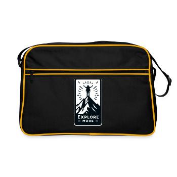 Explore more - Wanderer - Retro Bag - black/gold - Front