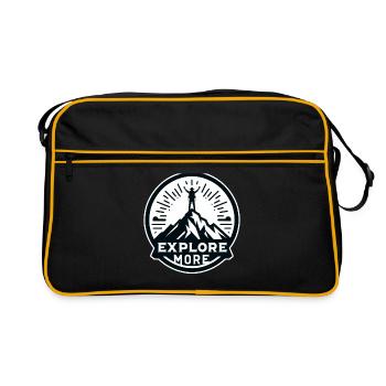 Explore more - Wanderer - Retro Bag - black/gold - Front