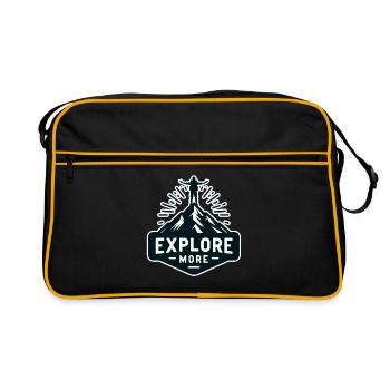 Explore more - Wanderer - Retro Bag - black/gold - Front