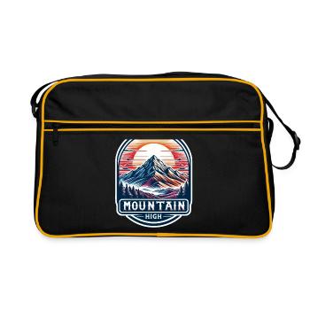 Mountain High - Berg Illustration - Retro Bag - black/gold - Front