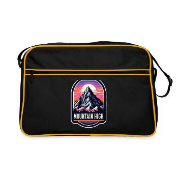 Mountain High - Berg Illustration - Retro Bag - black/gold - Front