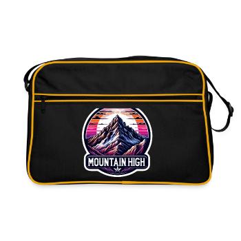 Mountain High - Berg Illustration - Retro Bag - black/gold - Front