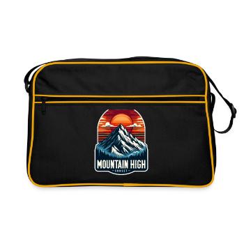 Mountain High - Berg Illustration - Retro Bag - black/gold - Front